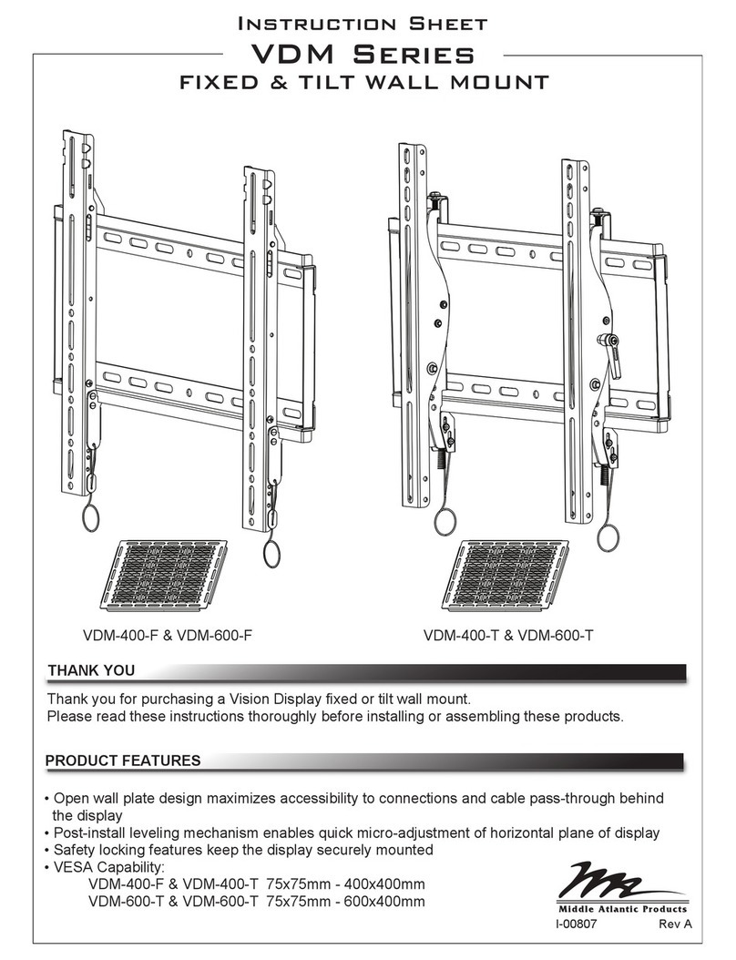 Middle Atlantic Products VDM Series instruction sheet