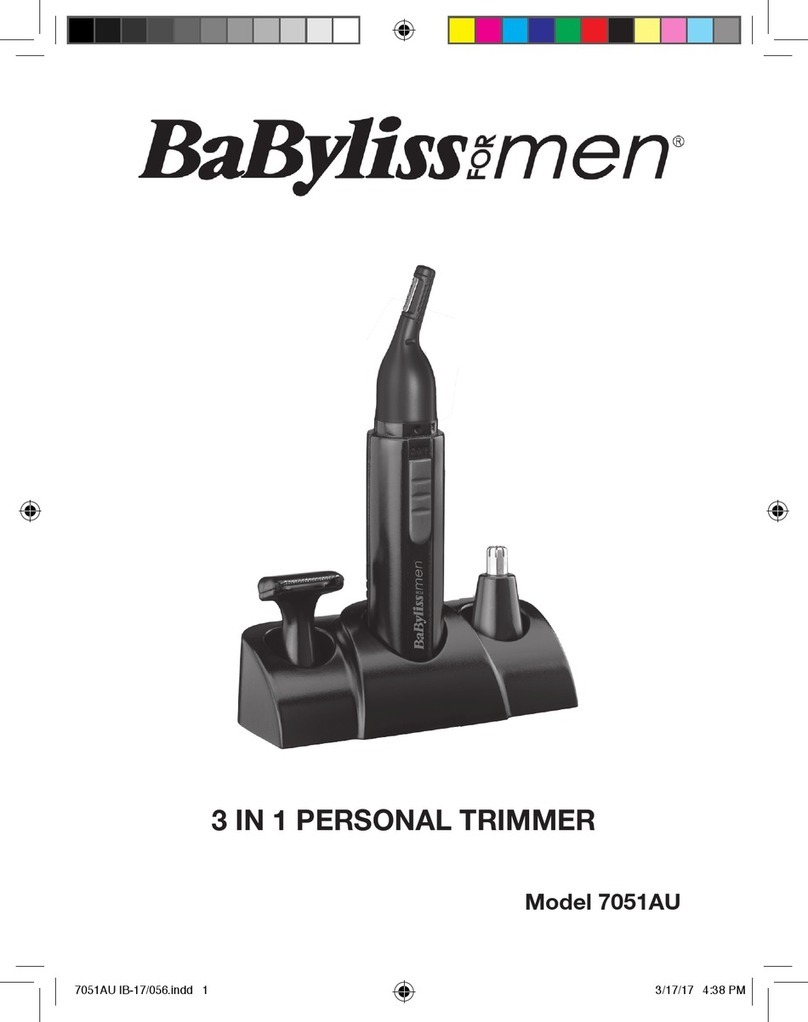 BaByliss for MEN 7051AU Instruction book