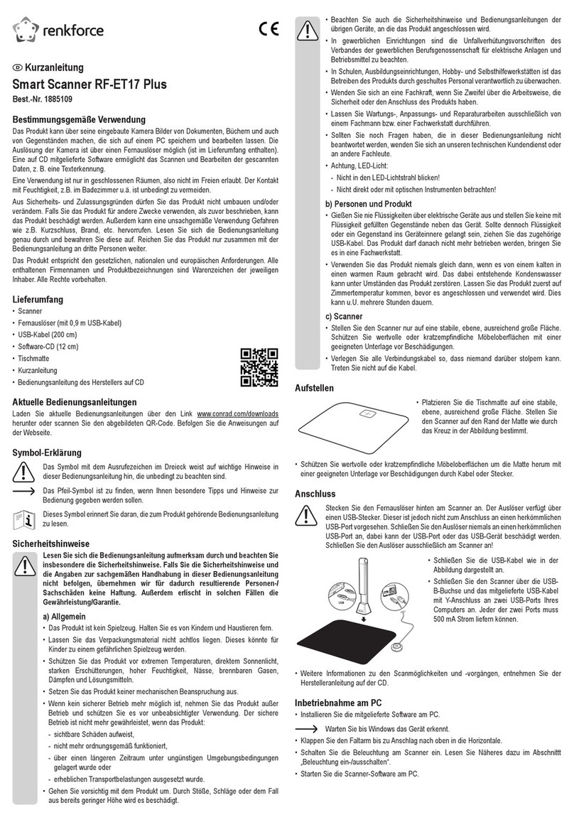Renkforce Smart Scanner RF-ET17 Plus User manual Renkforce Smart Scanner RF-ET17 Plus User manual