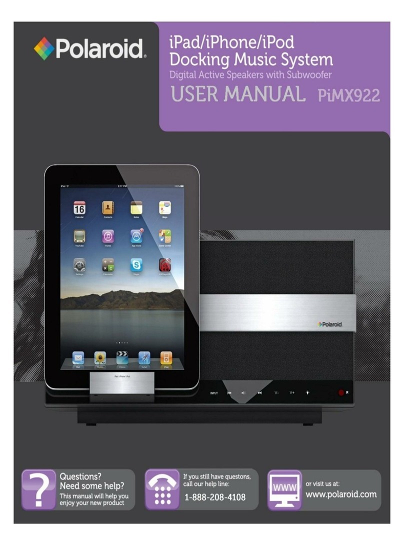 Polaroid PiMX922 user manual