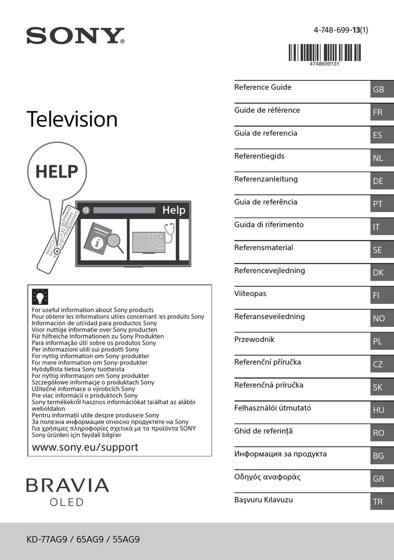 Sony BRAVIA OLED KD-77AG9 User manual