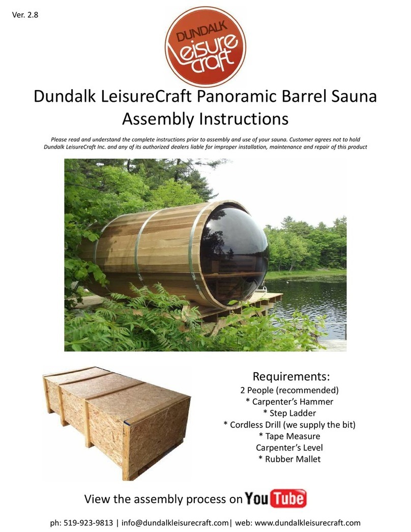 Dundalk LeisureCraft Panoramic Barrel Sauna Assembly instructions Dundalk LeisureCraft Panoramic Barrel Sauna Assembly instructions