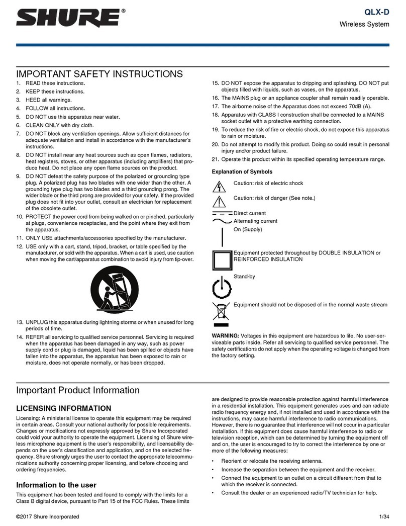 Shure QLX-D Series manual