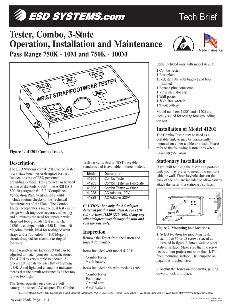 ESD SYSTEMS 41201 Instruction Manual