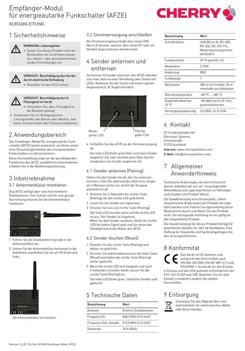 Cherry AFZE quick start guide