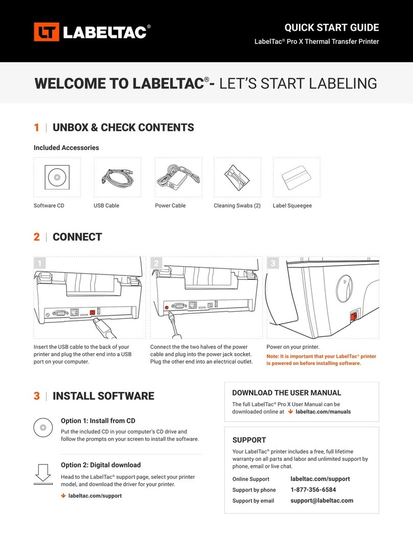 LabelTac Pro X quick start guide