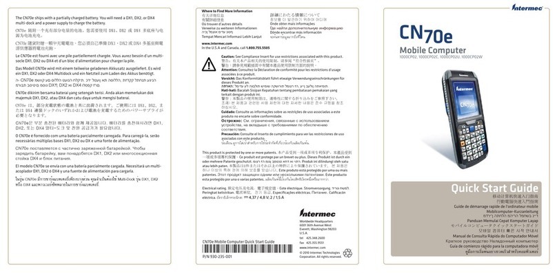Intermec CN70e RFID quick start guide