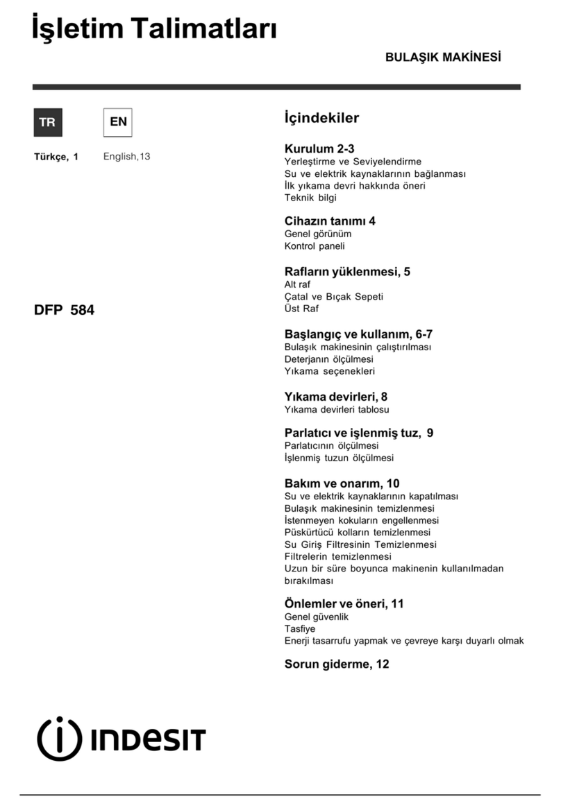 Indesit DFP 584 User manual
