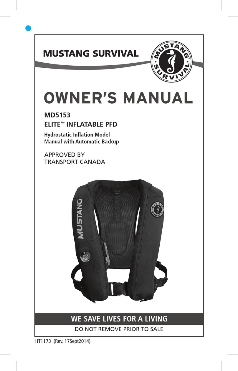 Mustang Survival ELITE INFLATABLE PFD MD5153 owner's manual