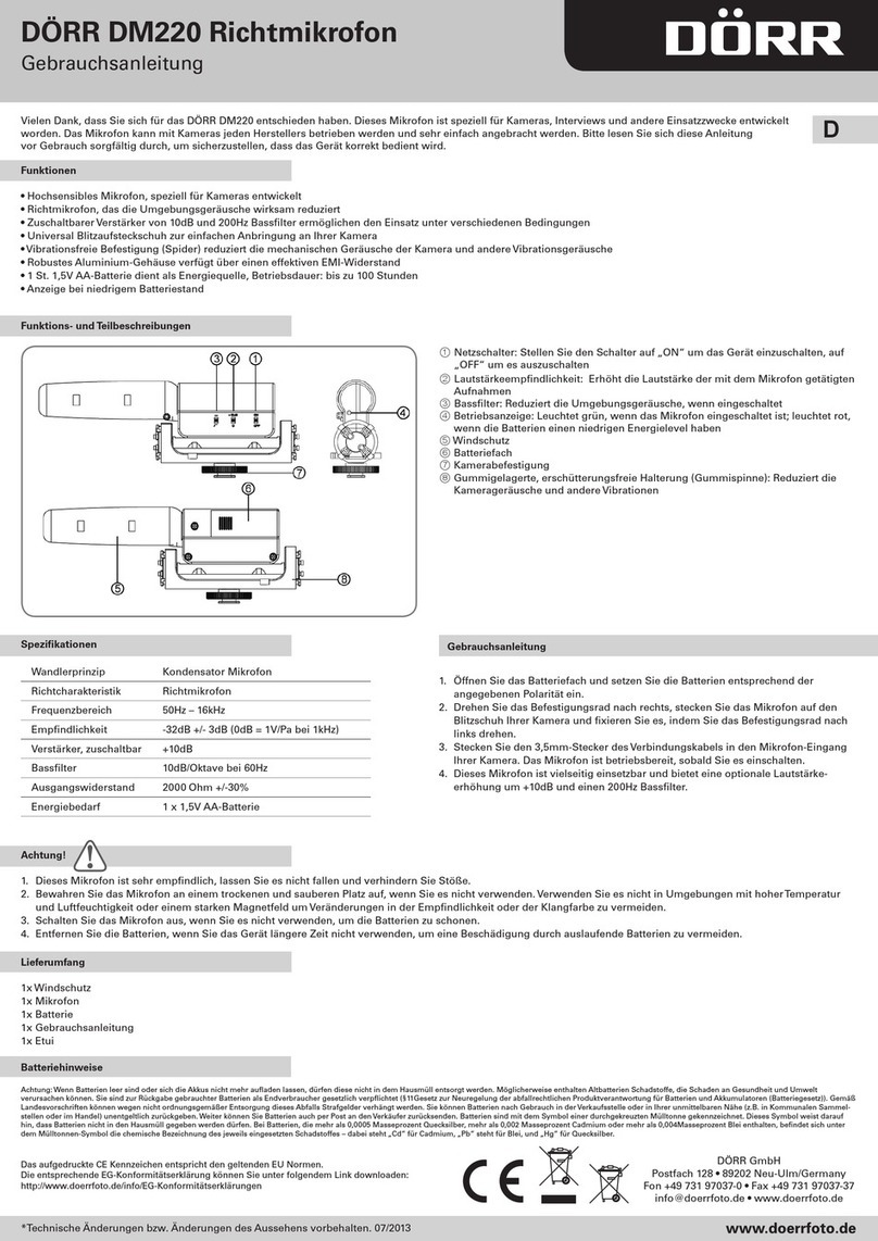 DÖRR DM220 instruction manual