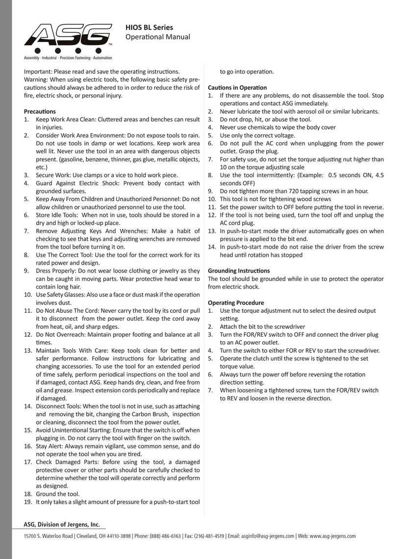 ASG HIOS BL Series Quick start guide