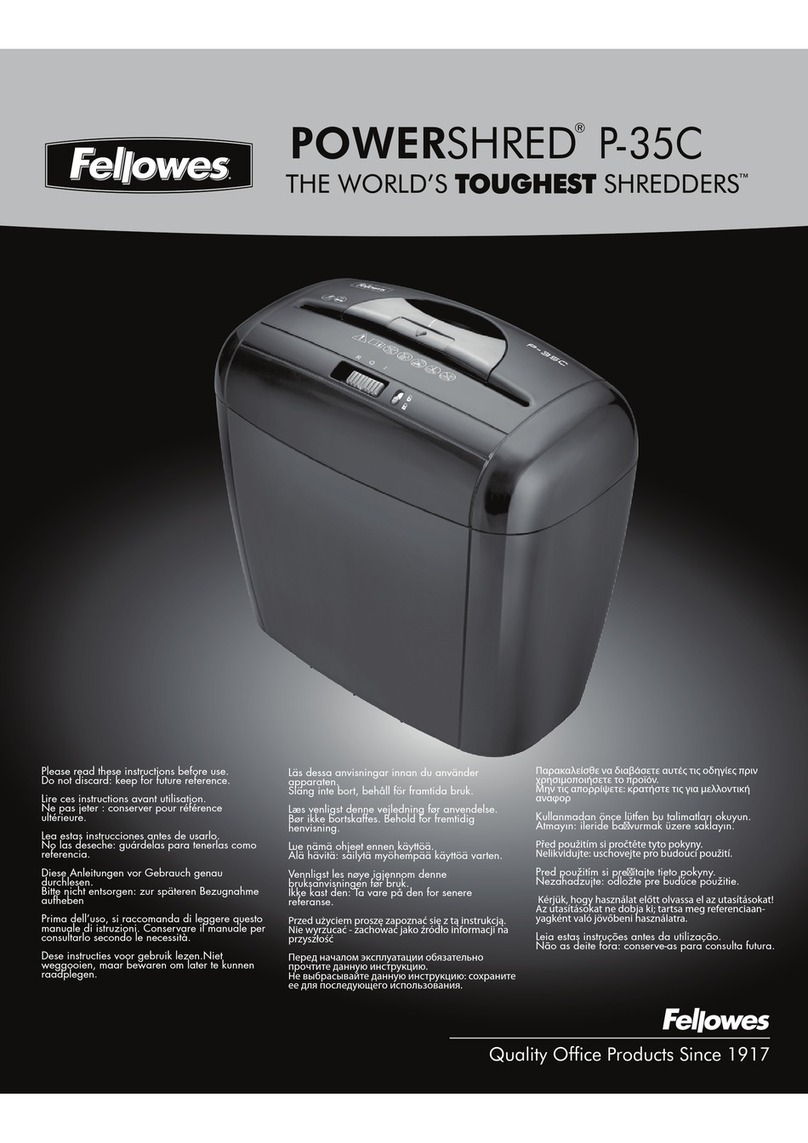 Fellowes POWERSHRED P-35C manual