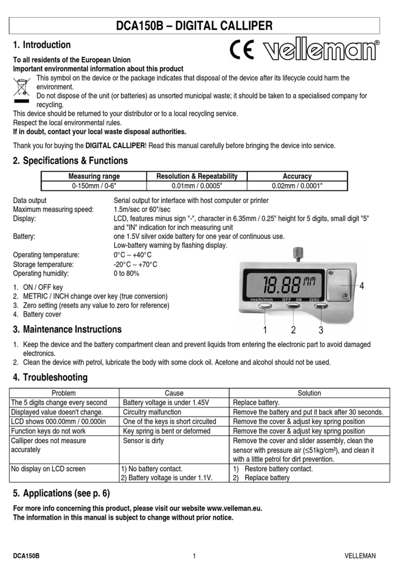 Velleman DCA150B User manual