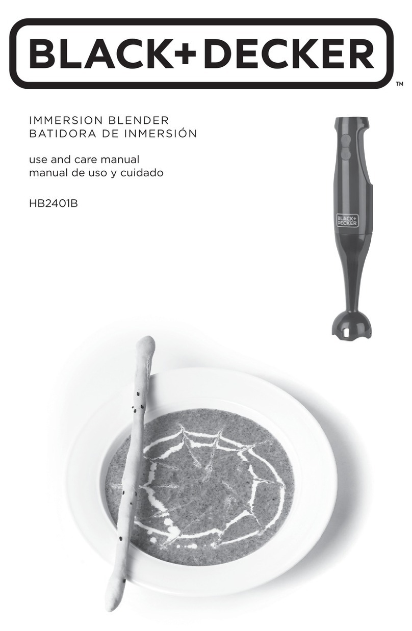 BLACK DECKER HB2401B use and care manual