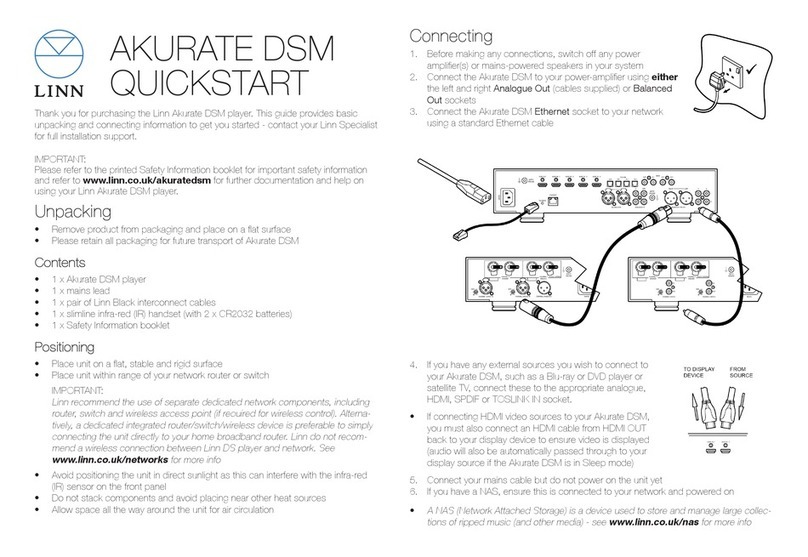 Linn Akurate DSM quick start