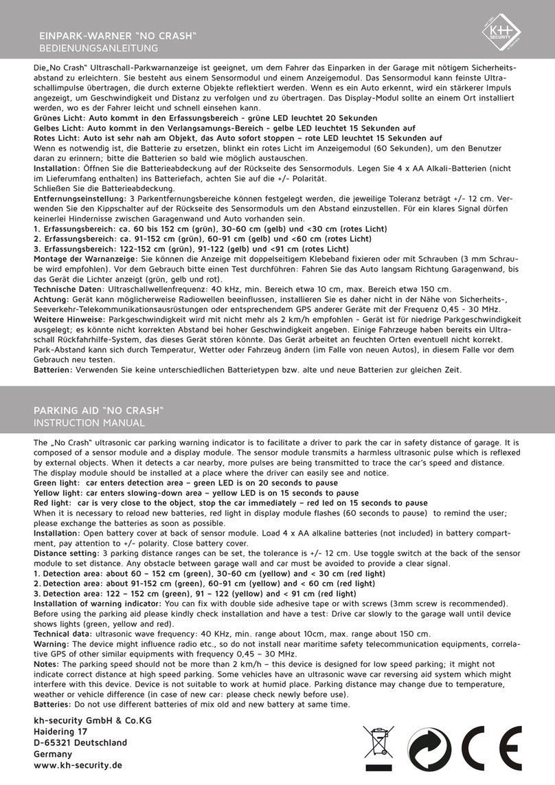 KH SECURITY NO CRASH User manual