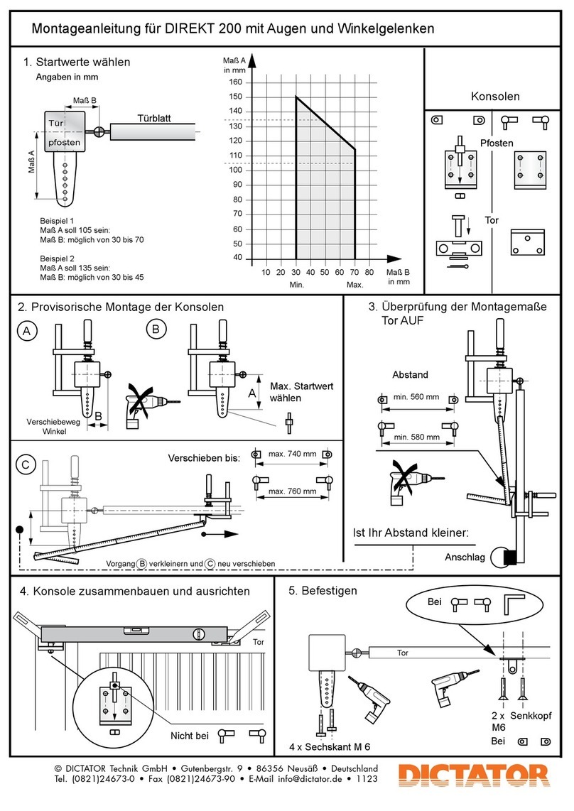 Dictator DIREKT 200 Installation instruction Dictator DIREKT 200 Installation instruction