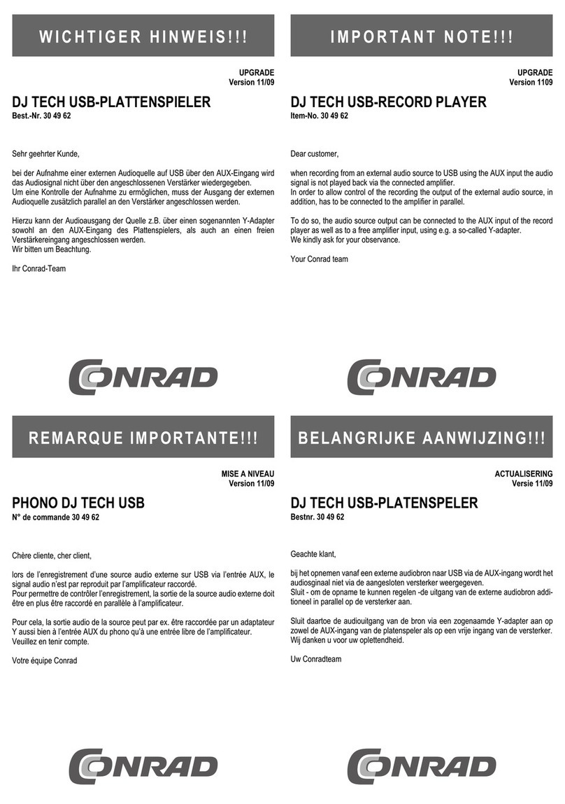 Conrad DJ-Tech Vinyl Encoder 5 user manual