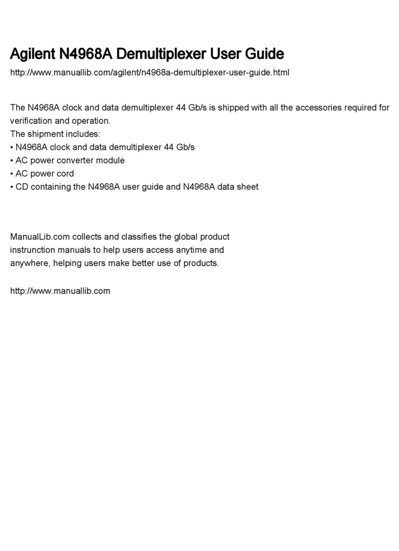 Agilent Technologies N4968A User manual