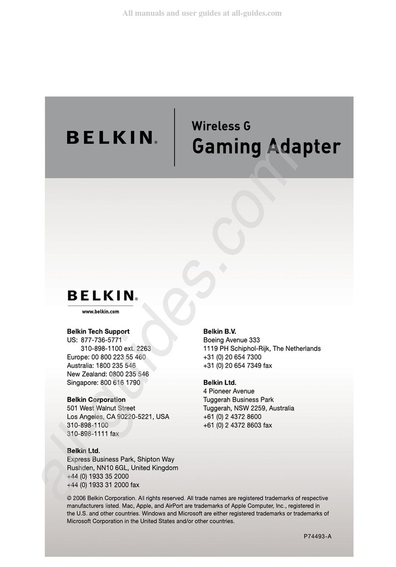 Belkin F5D7330 User manual