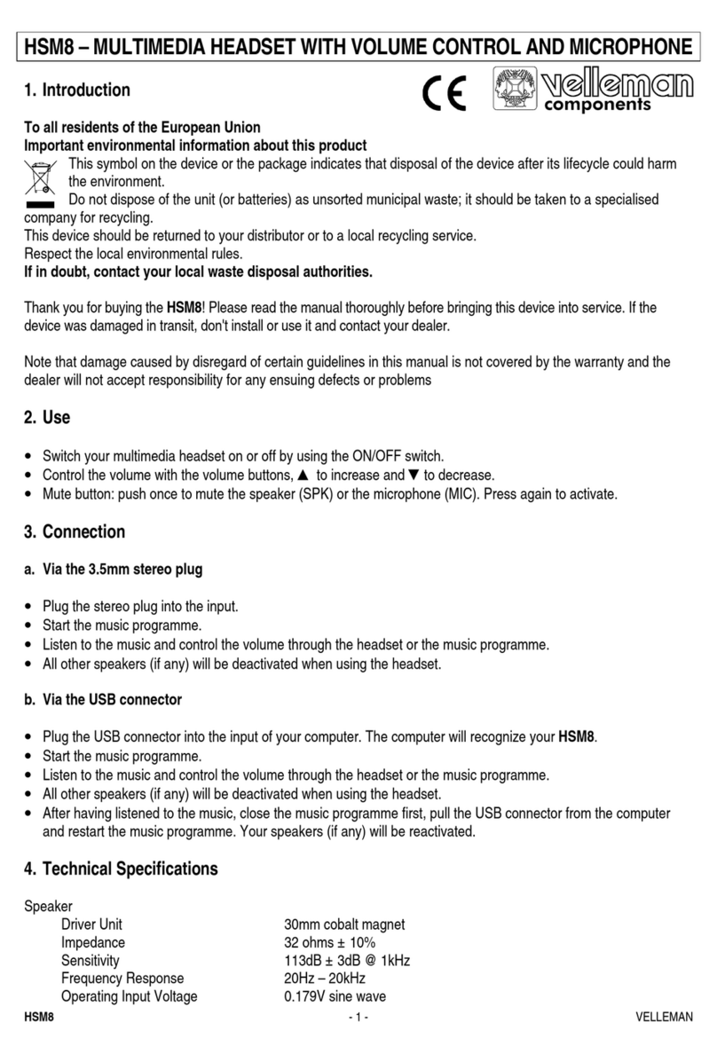 Velleman HSM8 manual