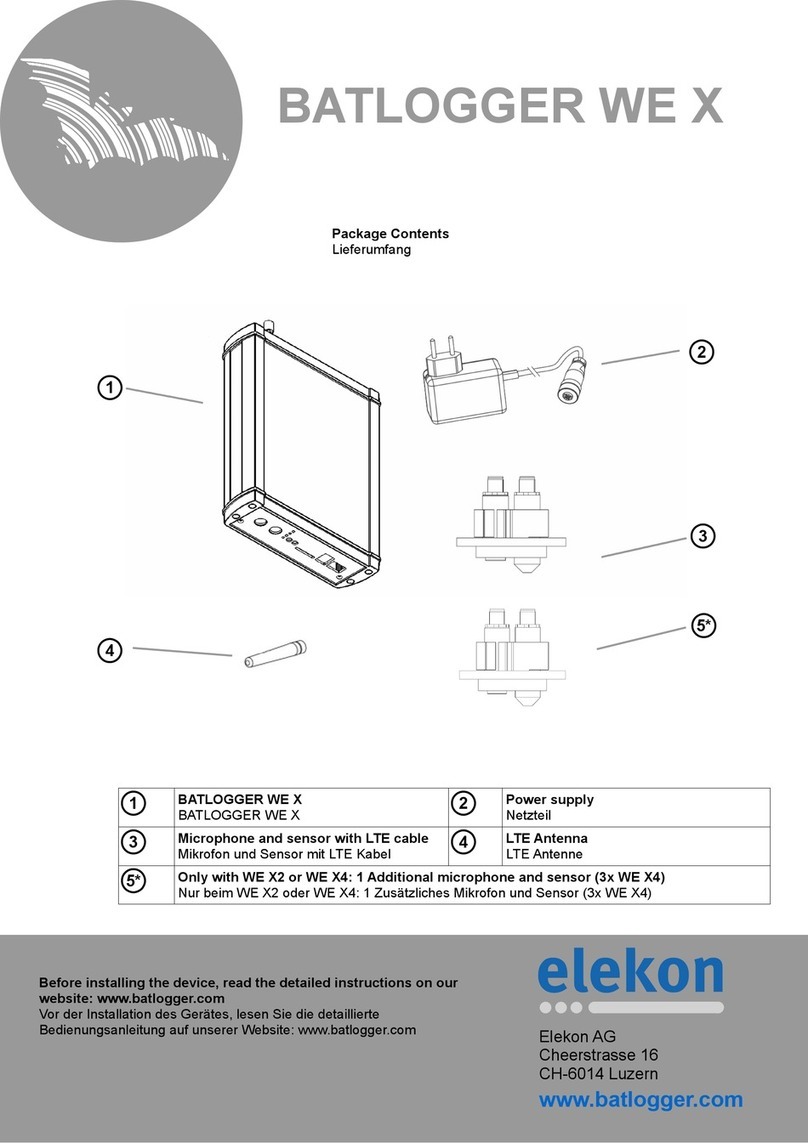 ELEKON BATLOGGER WE X manual