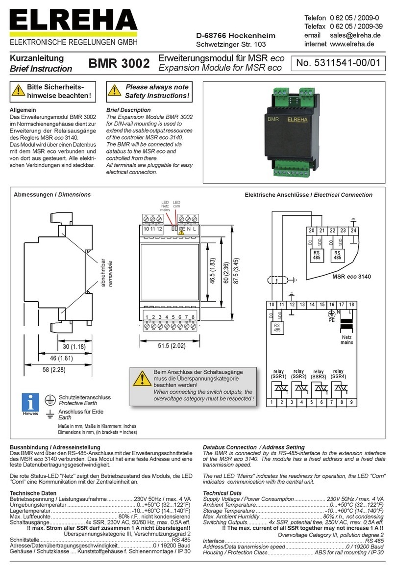 ELREHA BMR 3002 Brief Instruction