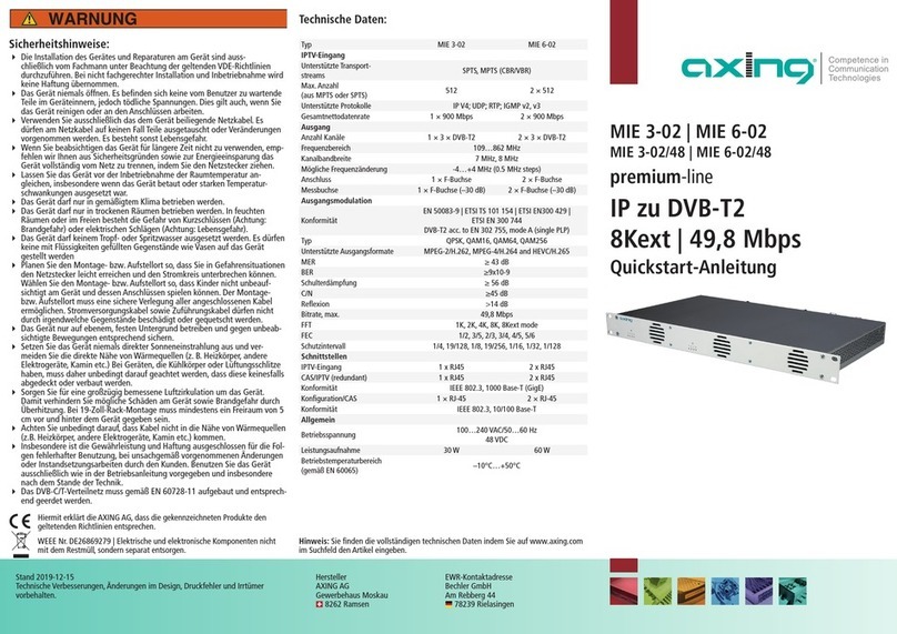 axing MIE 3-02 quick start guide
