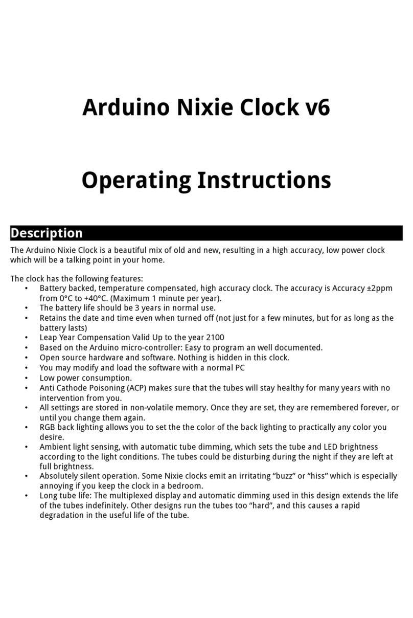 Arduino Nixie Clock v6 operating instructions