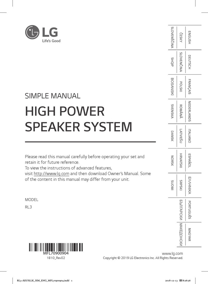 LG RL3 Specification sheet