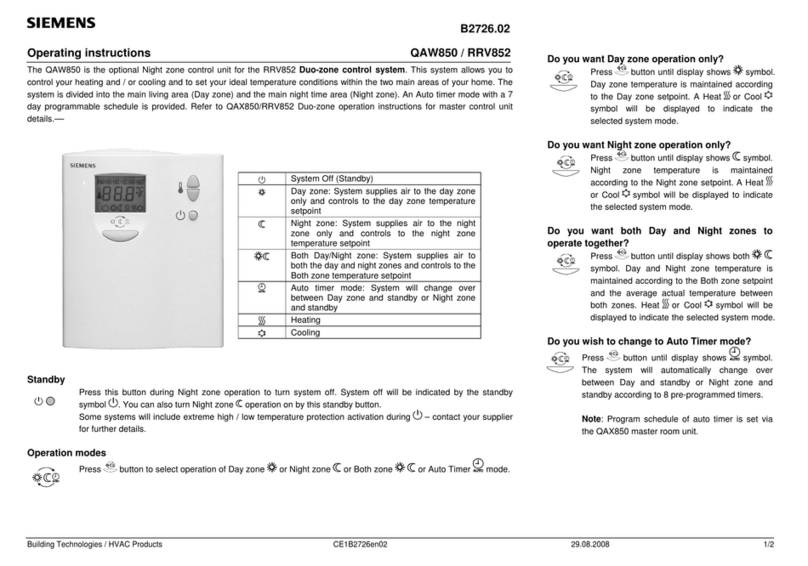 Siemens QAW850 User manual