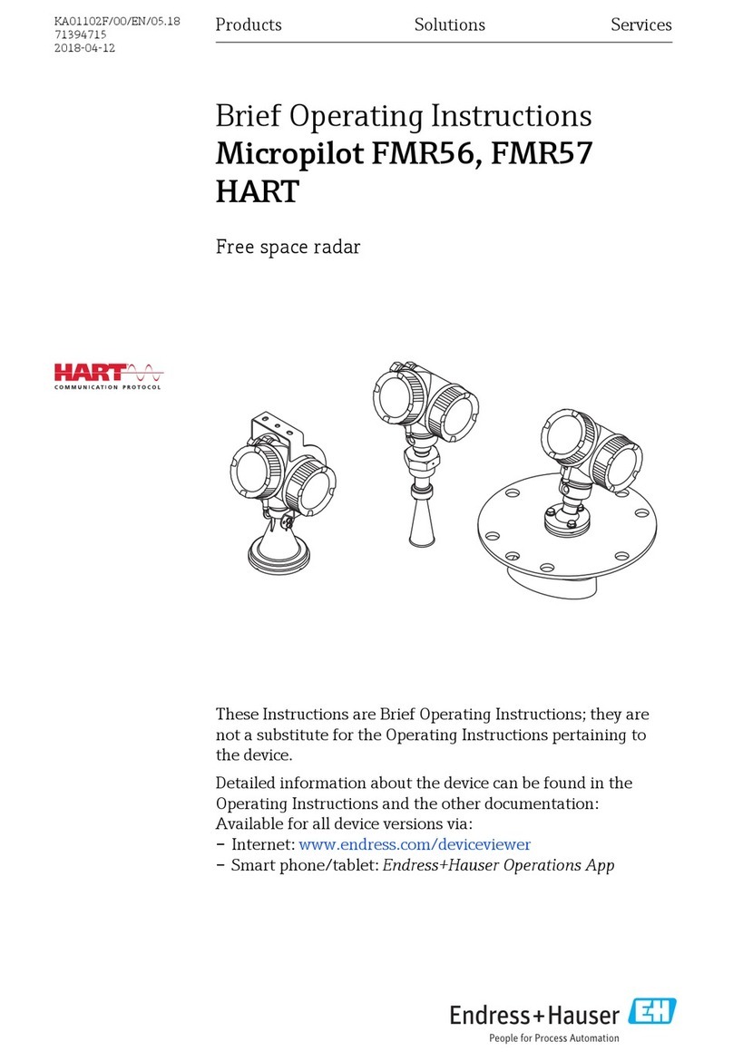 Endress+Hauser Micropilot FMR56 Brief operating instructions