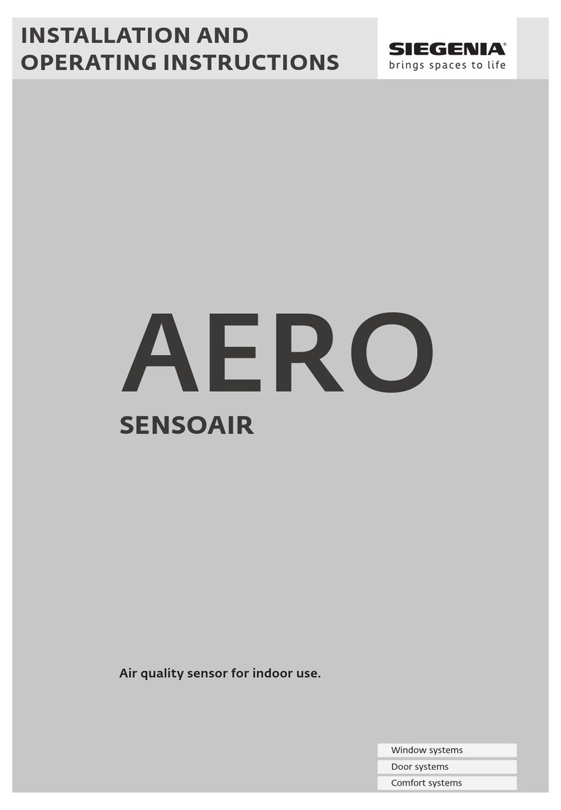 Siegenia Sensoair Installation and operating instructions