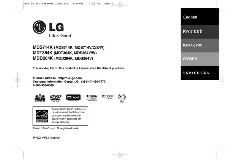 LG MDS714V User manual