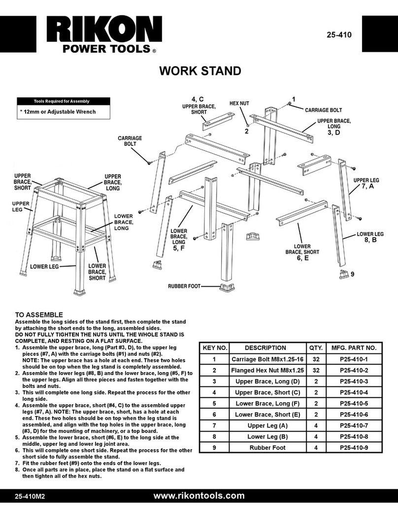 Rikon Power Tools 25-410 Assemble manual