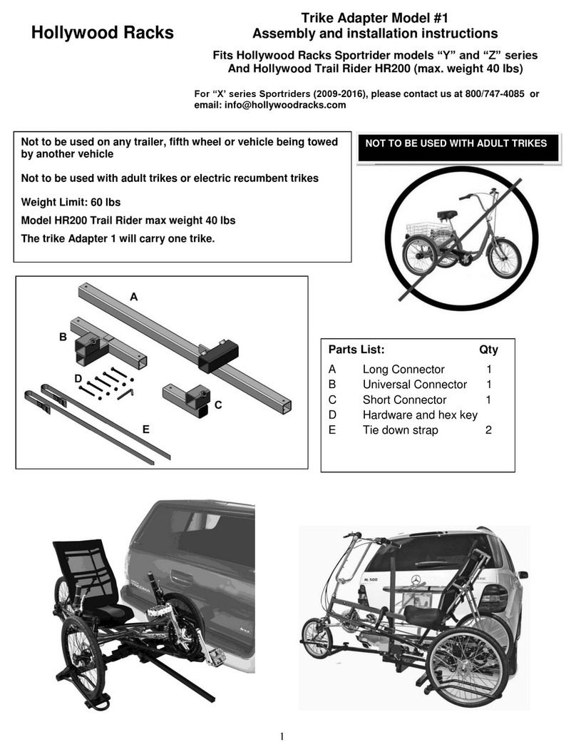 Hollywood Racks 1 Assembly and installation instructions