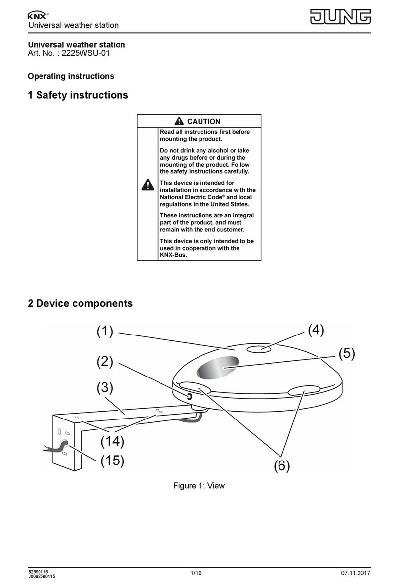 Jung KNX 2225WSU-01 operating instructions