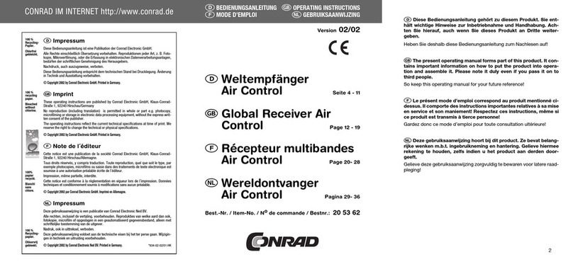 Conrad 20 53 62 User manual