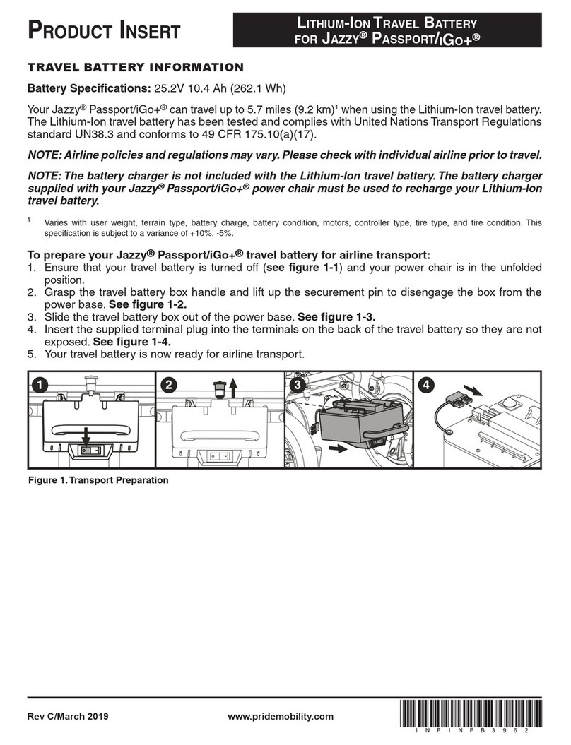 Pride Mobility Jazzy Passport Instruction Manual