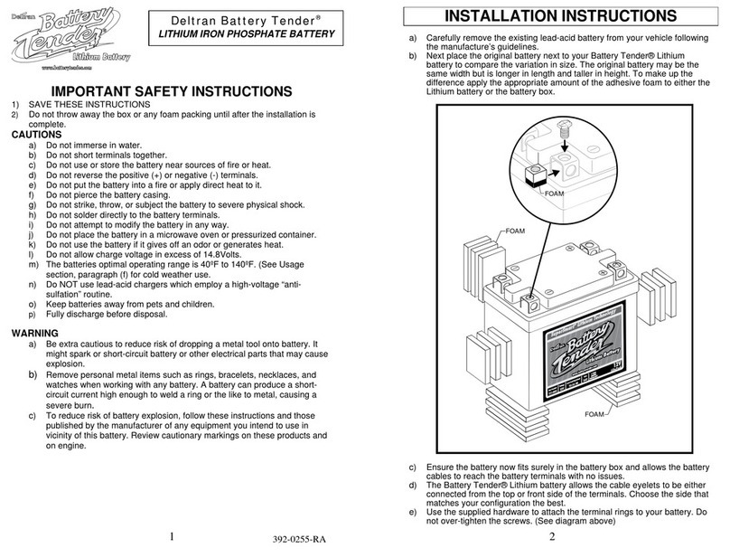 Deltran Battery Tender installation instructions
