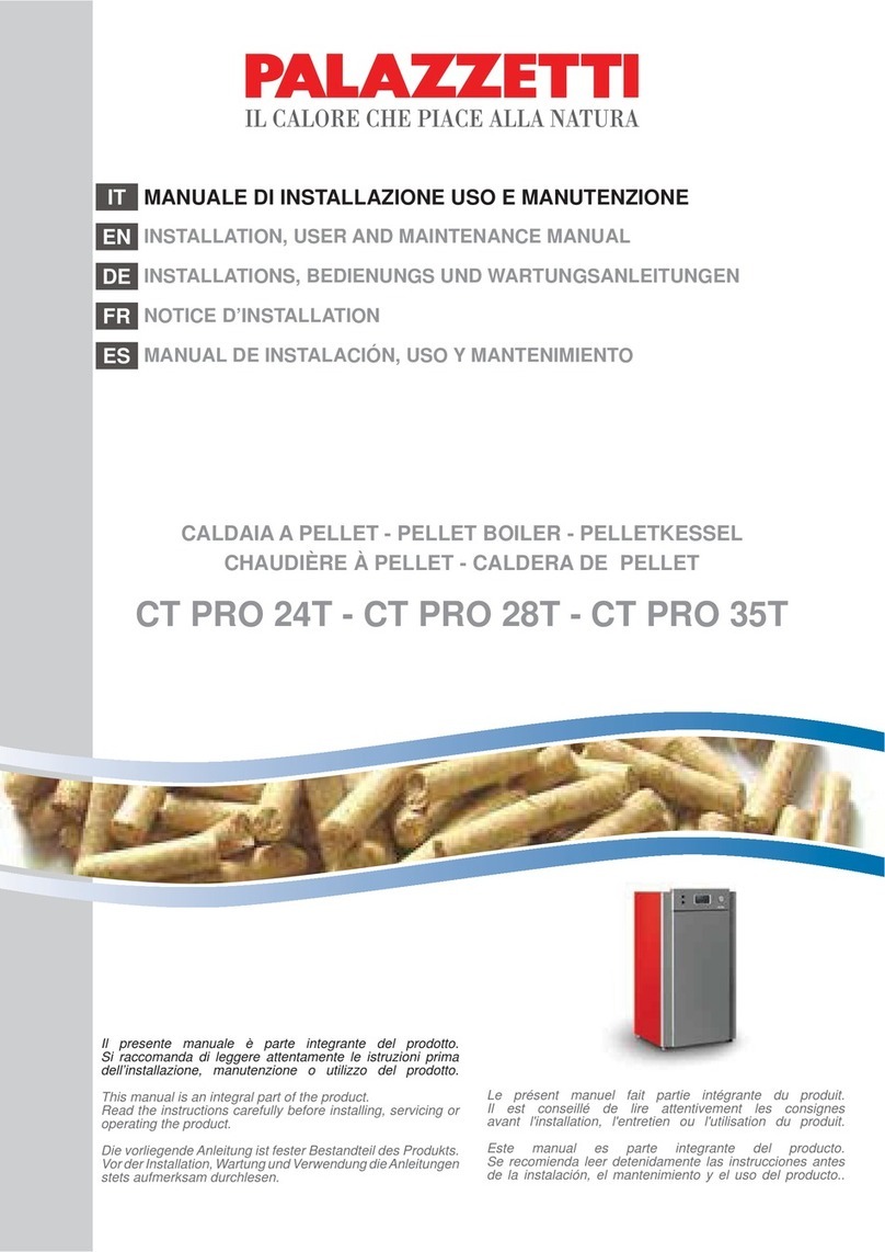 Palazzetti CT PRO 24T Installation, user and maintenance manual Palazzetti CT PRO 24T Installation, user and maintenance manual