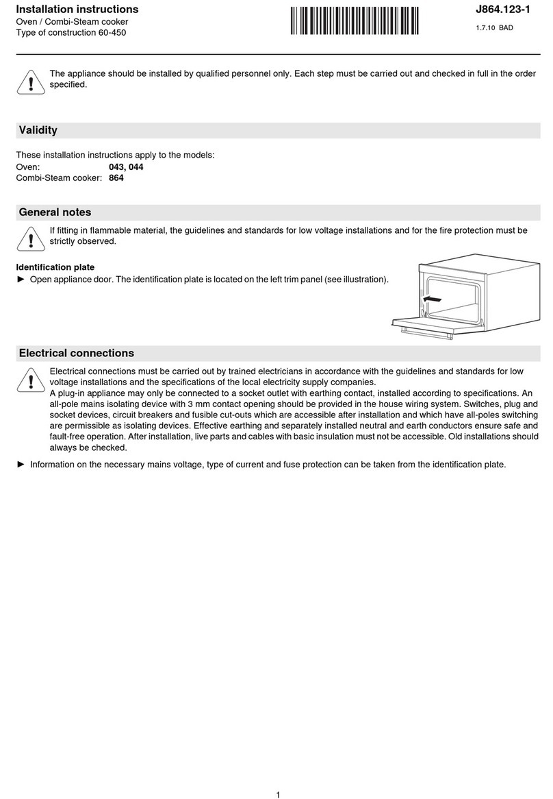 V-ZUG 043 User manual