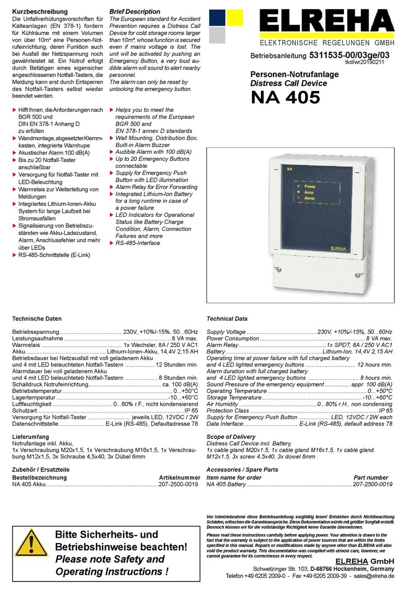 ELREHA NA 405 Technical manual