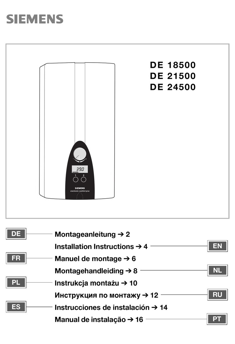 Siemens DE 18500 User manual
