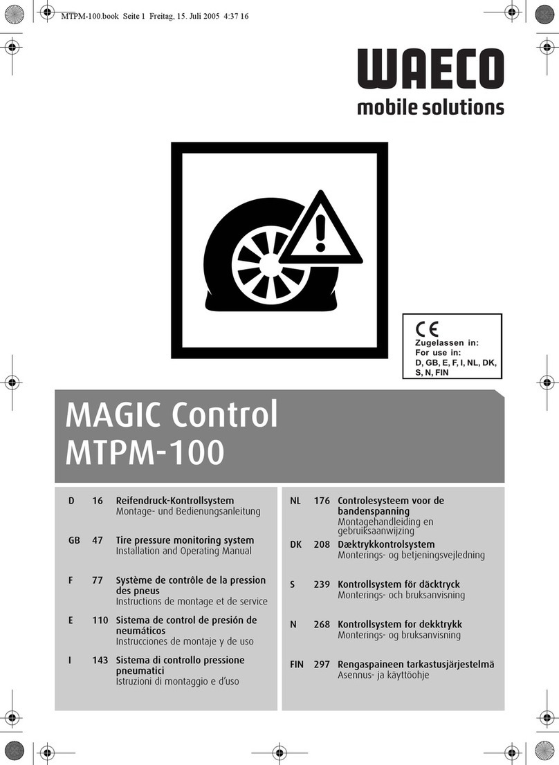 Waeco MAGIC Control MTPM-100 Installation and operation manual