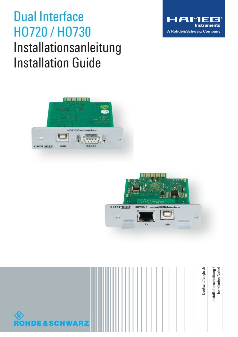 Hameg HO720 installation guide