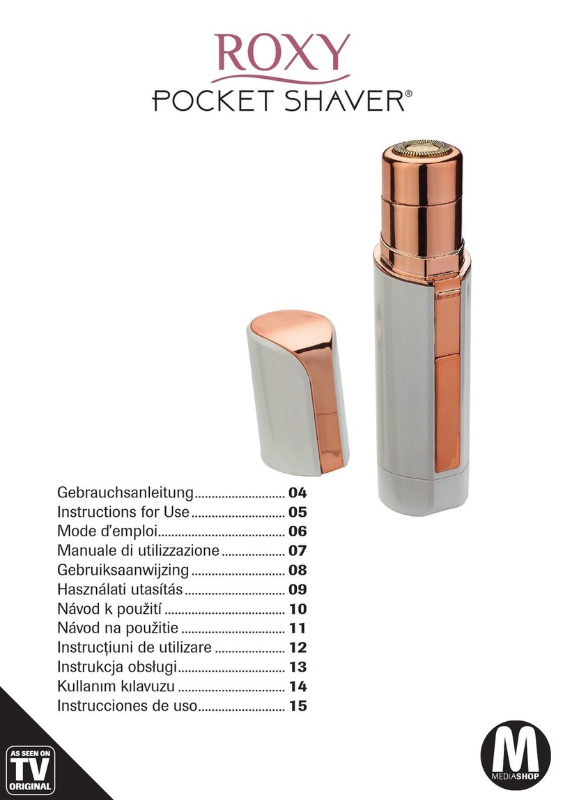 MediaShop Roxy Pocket Shaver User manual