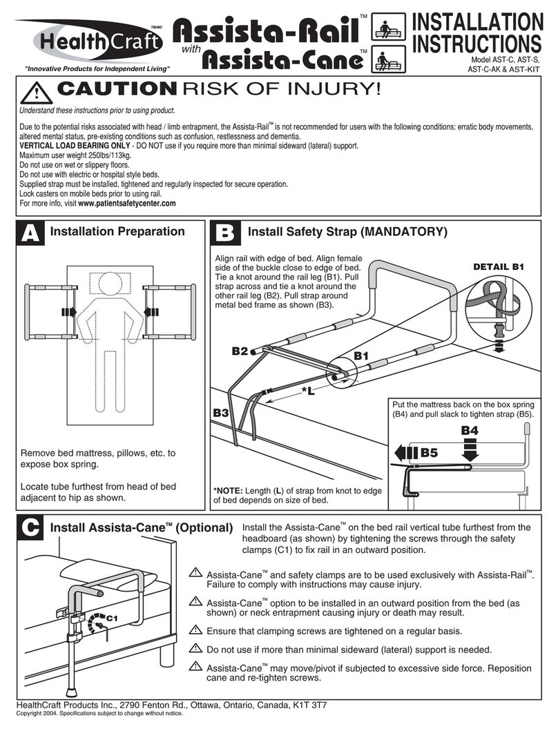 Healthcraft Assista-Rail Series installation instructions