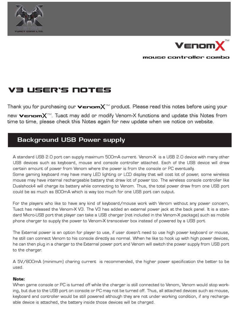 tuact VenomX V3 User notes
