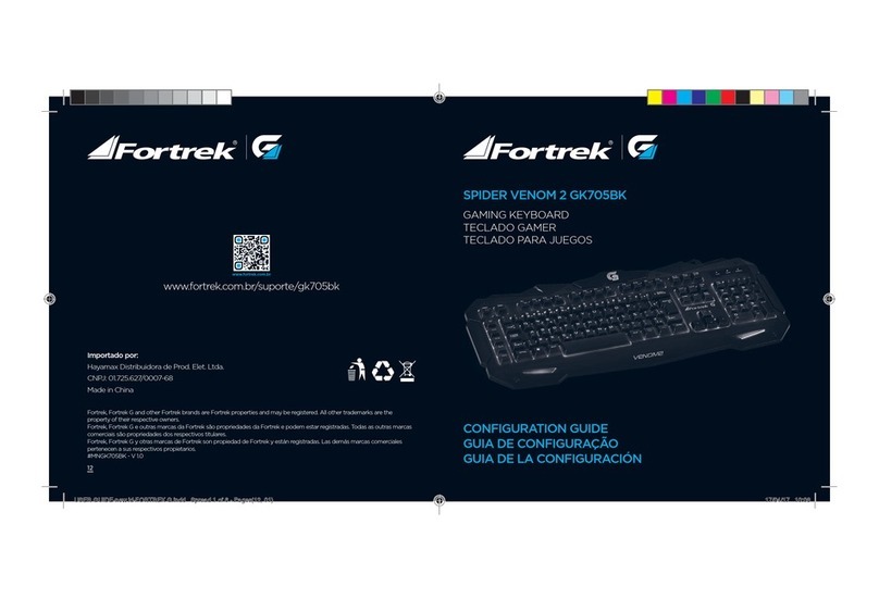Fortrek SPIDER VENOM 2 GK705BK Configuration guide